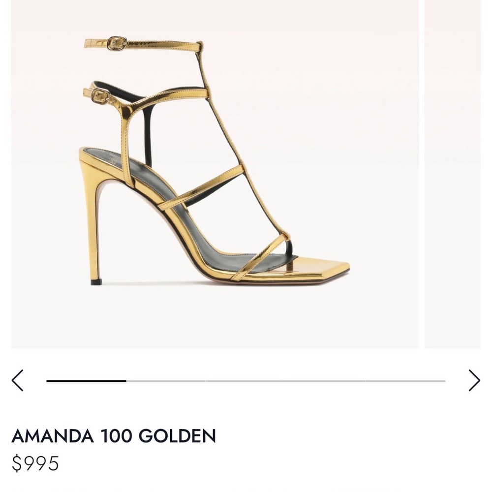 Alexandre Birman Metallic Gold Heels IT 40. US size 8.5